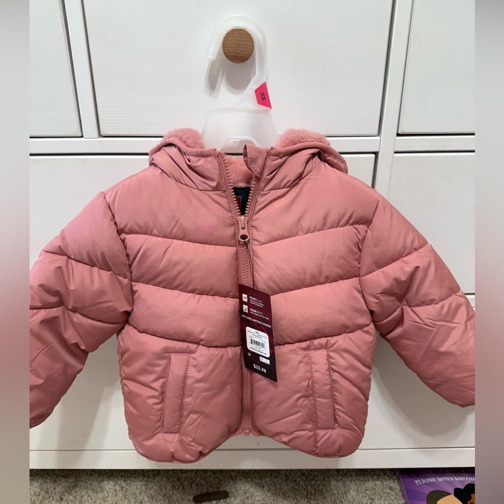 Swiss-Tech Pink Kids Puffer Jacket 18M